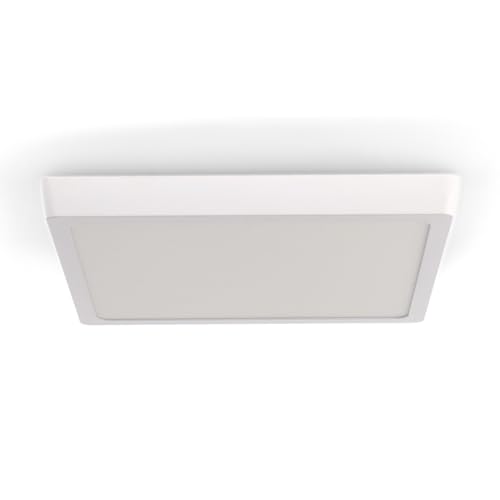 M Ledme - Panel de Superficie Serie Slim Cuadrado 25W, 2500lm, Luz Fría (6000k). Lámpara de techo de interiores IP20. Ideal para Cocina, Dormitorio., Baño. Instalación sencilla, LM5256.
