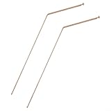2X Copper Dowsing Rods 99.9% Pure Metal Detecting Tool for Water Finding, Treasure Hunting Locator, Divining Rod for Sale, Gold Prospecting - Gold(Single Head-Ball)