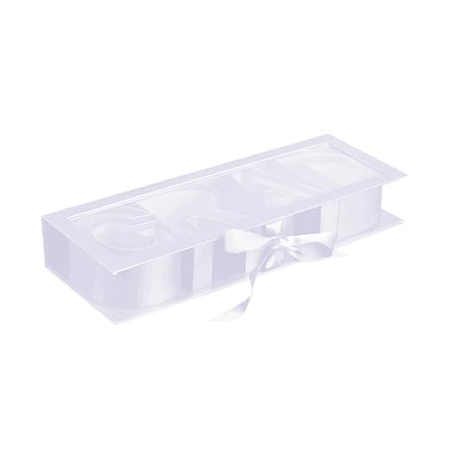 Coffret cadeau motif floral Oshhni blanc avec couvercle pour emballage chic