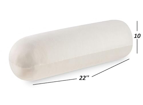 Image of Araami Memory Foam Orthopedic Medium Size Bolster Bed Pillows for Rest and Support with Breathable Zip Cover (22 X 10 X 10 INCH) (bloster Pillow)