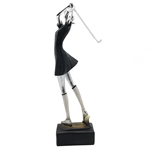 Lukitas Lady Golfer Statues And Sculptures, Golf Figurine Home Decor, Creative Desk Ornament For Office Living Room Decoration, Resin #TOP5