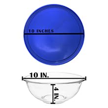 Tazón Pyrex 325 vidrio 2.5Qt con tapa azul redondo miniatura 5