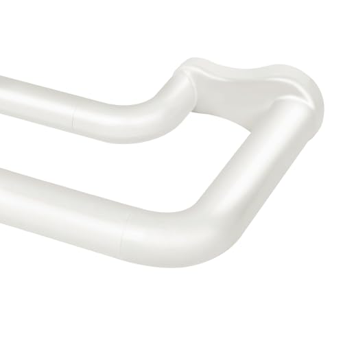 KAMANINA Double Curtain Rod 32 to 58 Inch White Wrap Around Drapery Rods