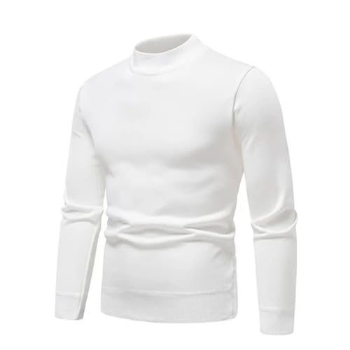 Men's Solid Color Pullover Sweater Warm Round Neck Slim Fit Daily Wear Knitted Top4