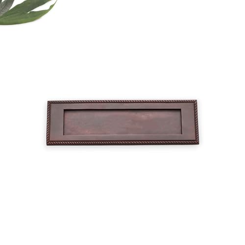 Placa de latón para puerta delantera de 25,4 cm con acabado bronce envejecido 6