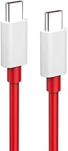 AZMOGDT 65W Warp Charge Cable, 6.5A Type-C to C PD Data Sync Fast Charging Cables Compatible with One Plus 8T/ 9/ 9R/ 9 pro/ 9RT/ 10R/ Nord & for All Type C Devices � Red, 1 Meter