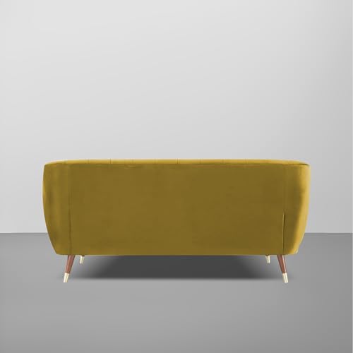 Image of Atticus 3-Seater Premium Fabric Sofa for Living Room, Office & Home (Yellow) | Comfortable Modern Sofa Couch for Hall & Guest Room | Stylish Durable Furniture with 1-Year Warranty