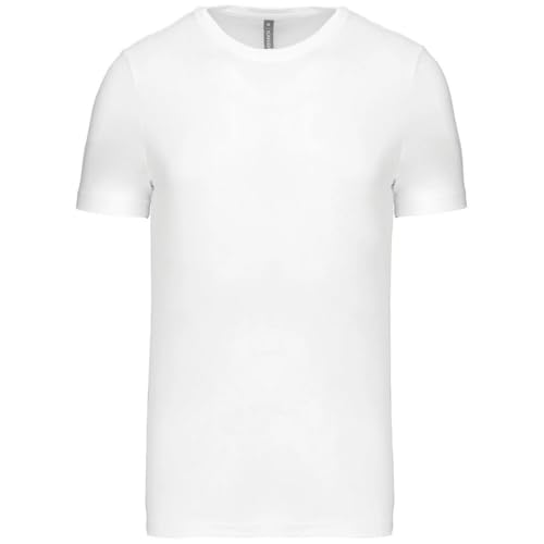Image of Kariban Mens Slim Fit Short Sleeve Crew Neck T-Shirt (L) (White)