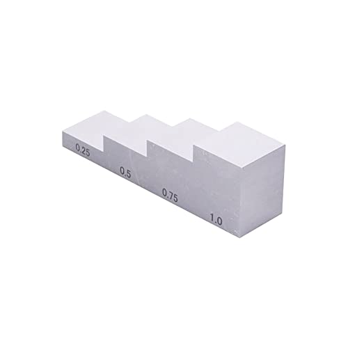 Bloque de Calibración en Cuña de 4 Pasos, Rango de 0.250" a 1.000", Acero de Bajo Carbono 1018, Precisión para Medidor de Espesor Ultrasónico (Pruebas NDT) miniatura 6