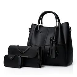 Sac à main en cuir PU pour femme ensemble de 3 pièces chic - 5