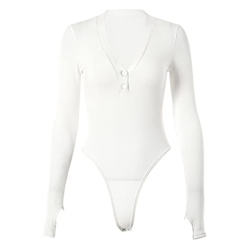 RYTEJFES Body Gold Kurzarm Roter Body Damen Langarm Spitze Rückenfreier...