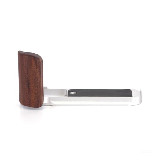 Poignée en bois de noyer pour FUJIFILM X-T30 et X-T30II avec plaque ARCA argent