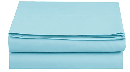 Luxury Flat Sheet on Amazon Elegant Comfort Wrinkle-Free 1500 Premier Hotel Quality 1-Piece Flat Sheet, California King Size, Aqua