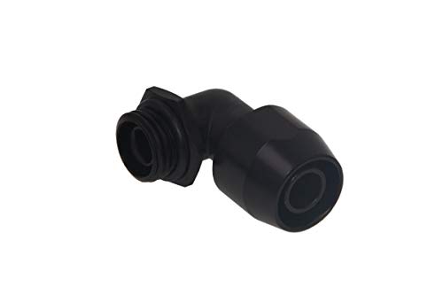 Alphacool 17455 HF - Boquilla de rosca TPV de metal - 90° - conectores de refrigeración por agua negra