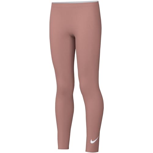 NIKE DD6482-618 G NSW Favorites SWSH LGGNG LBR Leggings Girl's RED Stardust/White Size XS