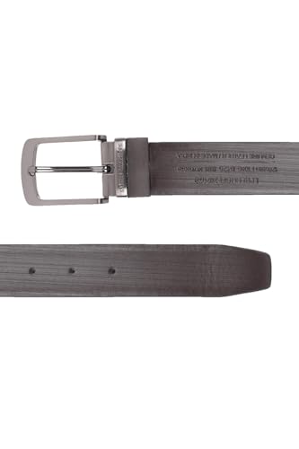 Image of Louis Philippe Men's 100% Italian Leather Brush Nickel Buckle Formal Reversible Belt