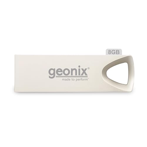 Geonix Pendrive I Silver I USB 2.0 I Keyring Design I Lightweight I Variant 8GB I 5 Years Warranty