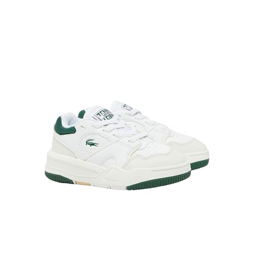 Lacoste Unisex-Child Infant's Lineshot Sneaker, Off White/Green, 5