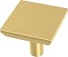 Franklin Brass P40847K-117-C Simple Chamfered Square Kitchen or Furniture Cabinet Hardware Drawer Handle Knob, 1-1/8-Inch (29mm), Brushed Brass, 10-Pack