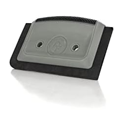 Detail Factory - Pet Hair Card - Perfect for Easily Removing Pet Hair from Automotive Carpet and Upholstery; Ergonomic Design; Durable Long Lasting Rubber Edge; Professional Grade (Grey & Black)