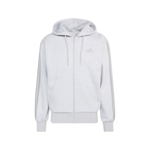 Image of adidas Mens Essentials 3-Stripes Fleece Hoodie Casual Outerwear Casual - Green