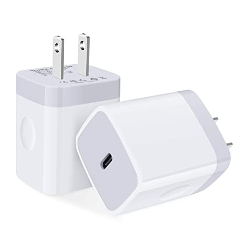Usb C Fast Charger,20W 2 Pack Pd Charging Block Type C Wall Charger Power Adapter Base Box Compatible Samsung Galaxy A14 5G/A13/A23/S23/S22/S21 Fe/Z Flip 3/S20 Fe,Iphone 14 13 Pro/Se/12,Ipad,Pixel 7 #TOP1