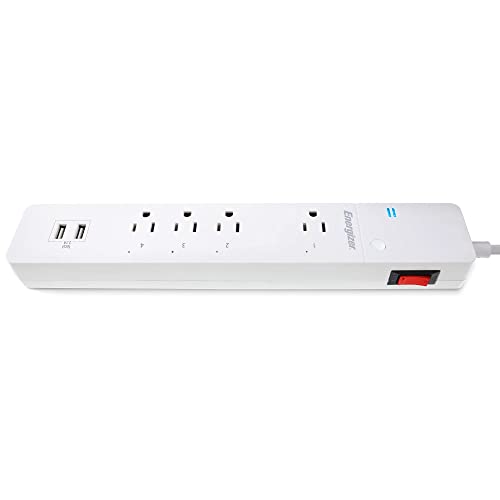Energizer Smart Wi-Fi 4 Outlet 2 Usb Power Strip, 1,200 Joules, Powers 4 Separate Items, Charge Compatible Devices, Compatible With Alexa/Siri/Google Assistant… #TOP7