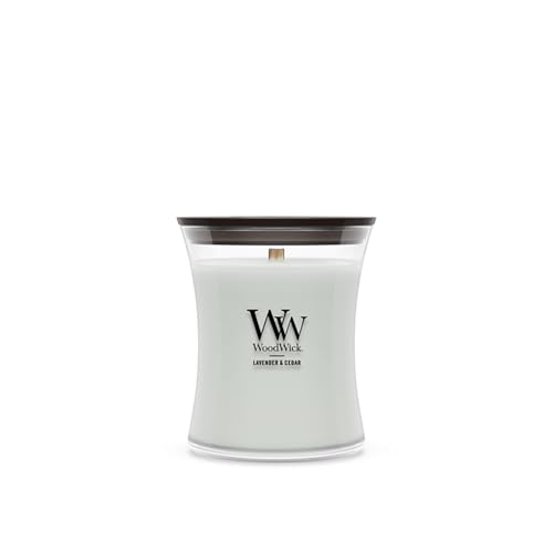 WoodWick Lavender & Cedar Holiday Candle Gifts for Women and Men, 9.7 oz Medium Hourglass Candle...