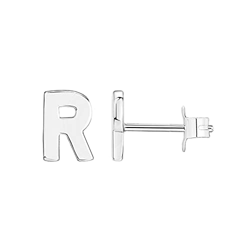 PAVOI 14K Gold Plated Sterling Silver Alphabet Letter Earrings | Personalized Initial Earrings