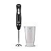 MasterChef Mixeur Plongeant 2 en 1, Presse Puree Electrique avec Verre Doseur 700ml, 2 Vitesses, Passe au Lave-vaisselle, 200W, Noir