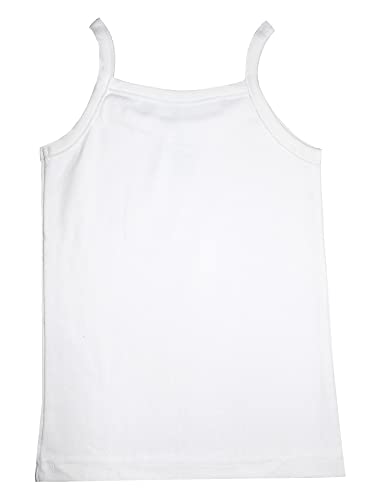 Image of KiddoPanti Girls Solid Tank Top Pack of 3 White Color Slips | Inners for Girl|Spaghetti top