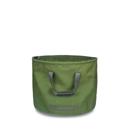 YYALYYON Bolsa de jardín, plegable de gran capacidad, lona resistente con aro de plástico, almacenamiento plegable resistente al agua
