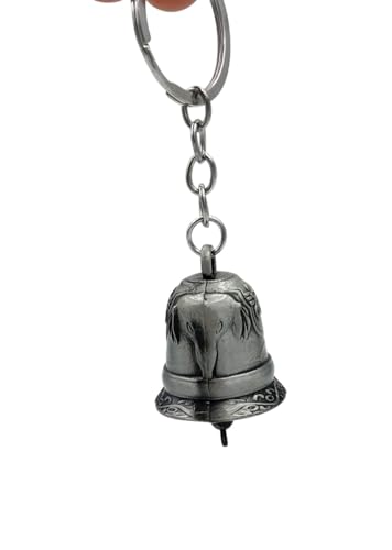 Image of Classic Antique Tibetan Temple Bell Shaped Keyring for Gift Gaurdian bell for Car Bike Bags Metal Key ring Key Chain Bag Charm Gift