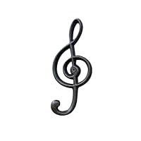 TentHome Cast Iron Wall Mounted Door Coat Hook Antique Country House Decorative Hook, Classical Music Note Creative Wall Hanging Rack for Bathroom, Kitchen, Garden, Classroom