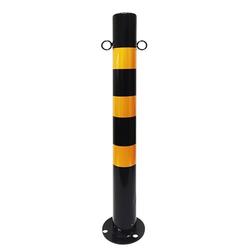 Poste de seguridad negro y amarillo 2 piezas