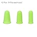 uxcell Silicone Finger Protectors, Anti-Slip Finger Cover, Finger Tips for Sewing, Sorting Paper, Green, 3 Sizes, 12 Pcs