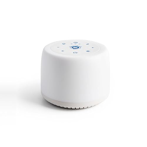 Image of Dreamland Baby Sound Machine | Brown Noise Machine | 7 Soothing Sounds and 7 Dimmable Lights for Sleeping | Features Wall Plug-in and Sleep Timer | Compact Customizable Baby Sound Machine