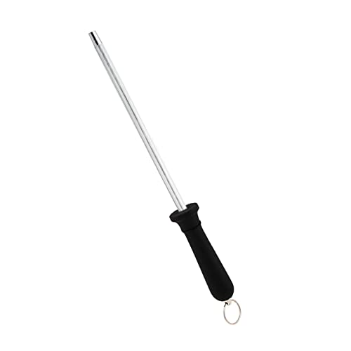Kitchen Knife Sharpener Honning Rod - Diamond Steel Material with PVC Handle and Hanging Hook - Suitable for Kitchen Knives and Gardening Tools - No Damage on Serrated Knives