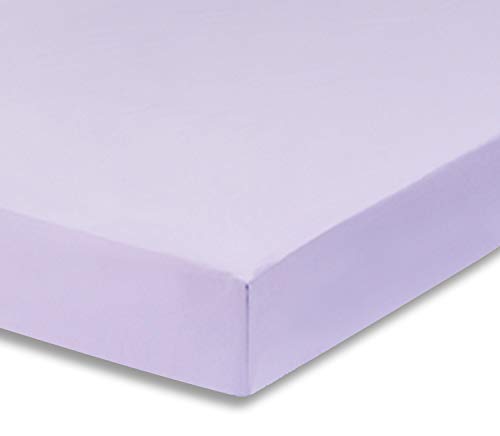 Image of Everyday Kids Fitted Crib Sheet, 100% Soft Breathable Microfiber Baby Sheet, Fits Standard Size Crib Mattress 28in x 52in, Purple Nursery Sheet