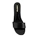 Lookyno Womens Heeled Sandals Open Round Toe Kitten Low Heels for Women Slip on Slide Sandals Mule Heels Fashion Comfort Dress Party Shoes