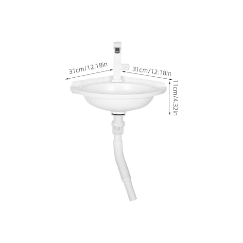 Fregadero de esquina suspendido con diseño semicircular mini lavabo estable 3