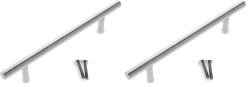 Amig - Tirador para muebles, Acero Inoxidable 18/8, Mate, 128 mm, Resistente y Duradero, Fácil de Instalar, Moderno y Elegante (Paquete de 2)