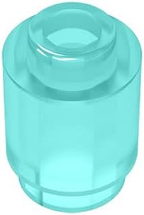 Classic Brick Block Bulk, 1x1 Full Transparency Round Brick, 100Piece Round Brick Compatible with Lego Parts and Pieces 3062(Colour: Full Transparency), M0652-23