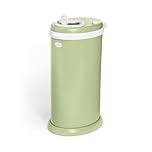 Ubbi Stainless Steel Nappy Bin, Odour Locking, No Special Bag Required, Award-Winning Diaper Pail, Cassette Free Disposal System, Lilypad