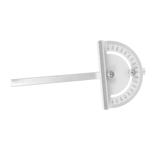 BESTonZON プロトラクター 木工用角定規 軽量スチール製 丸ノコガイド 角測定工具 建築設計用 固定ナット付き