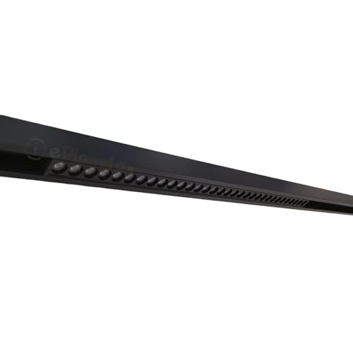 FARETTO PROIETTORE LED BARRA COB 24W da incasso per Binario Magnetico elettrificato nero illuminazione a bassa tensione 48V Luce Calda 3000k lineare
