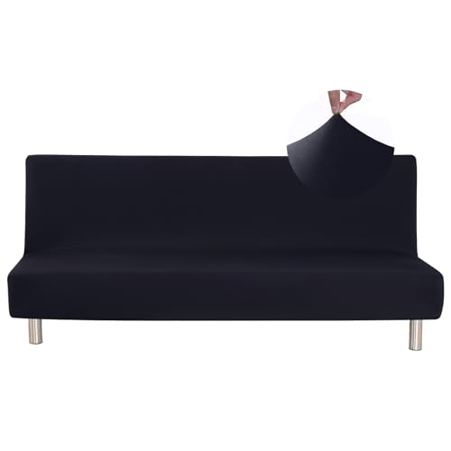 Jaotto Housse de Canape Clic Clac Extensible 3 Places, Housse de Canapé sans Bras Élastique,...