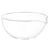 EXQUIMEUBLE Glass Evaporating Dish with Spout 90mm Round Bottom Laboratory Evaporation Basin Scientific Glassware for Lab and Industrial Use