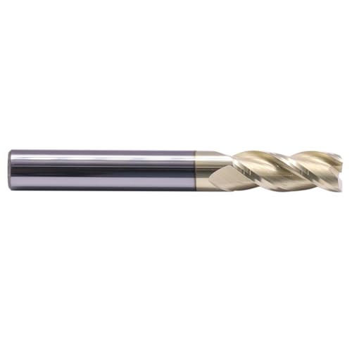 Image of BestParts 5 /16 inch 3 Flute Solid Carbide End Mill for Aluminum - ZrN Coated | 37 Degree Helix, 5 /16 inch Cutting Diameter, 5 /16 inch Shank Diameter, 13 /16 inch Length of Cut, 2-1 /2 inch Overall Length, Square End