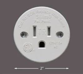 Sillites Self Contained Receptacle - Tamper Resistant (Black - 8 Pack)